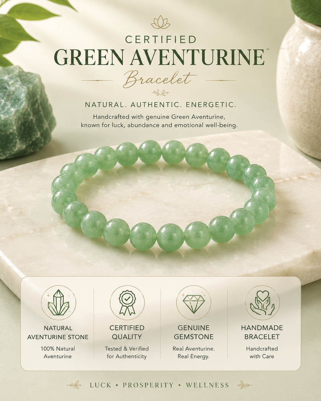 Green Aventurine Jade Bracelet